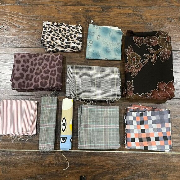 Mystery Assorted Fabric Scrap Bags - 10 Pieces of Random Colors for Crafts and S - Picture 6 of 8